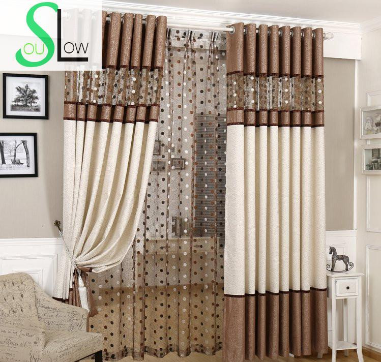 Brown Curtains For Living Room
 Slow Soul Brown Gray European Luxury Curtains Bird Nest