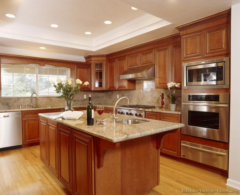 Brown Kitchen Cabinets
 of Kitchens Traditional Medium Wood Cabinets