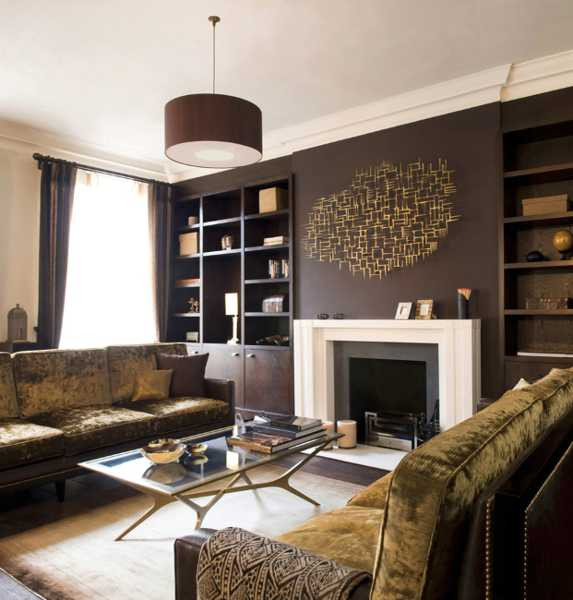 Brown Living Room Walls
 Chocolate Brown Interior Colors and fortable Interior