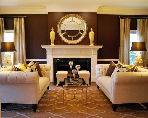 Brown Living Room Walls
 Useful Tips to Choose the Right Living Room Color Schemes