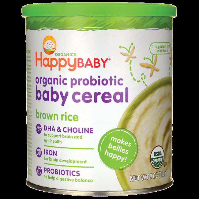 Brown Rice Cereal Baby
 HappyBaby HappyBellies Organic Brown Rice Baby Cereal 7 oz