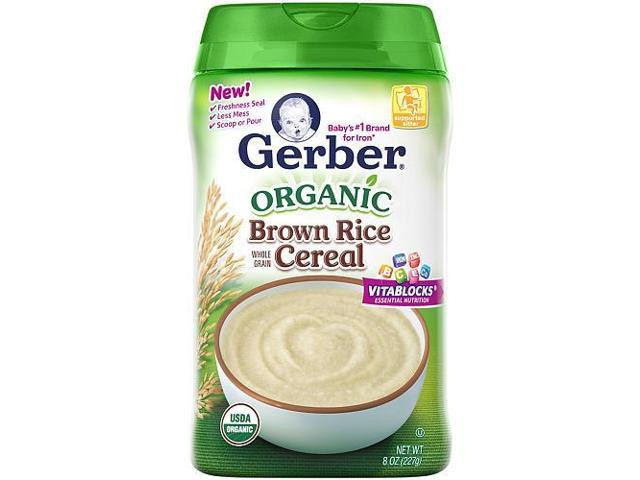 Brown Rice Cereal Baby
 Gerber Organic Brown Rice Baby Cereal 8 Ounce Newegg