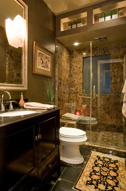 Brown Tile Bathroom Ideas
 Brown Marble Bathroom