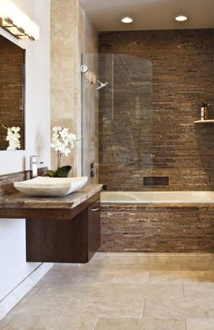 Brown Tile Bathroom Ideas
 25 Beautiful DIY Basement Bathroom Decoration Ideas