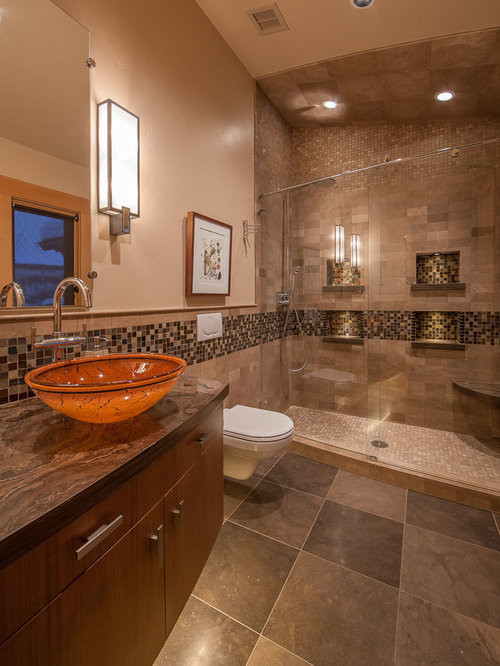 Brown Tile Bathroom Ideas
 Brown Tile Design Ideas & Remodel