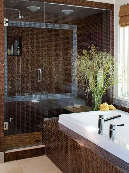 Brown Tile Bathroom Ideas
 40 brown mosaic bathroom tiles ideas and pictures