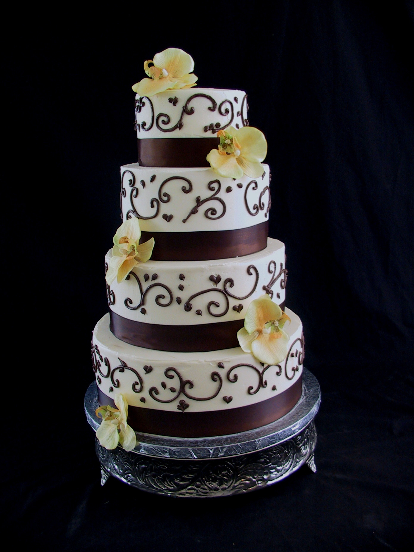 Brown Wedding Cakes
 Wedding Cake – Chocolate Brown and Ivory Autumn Acres of