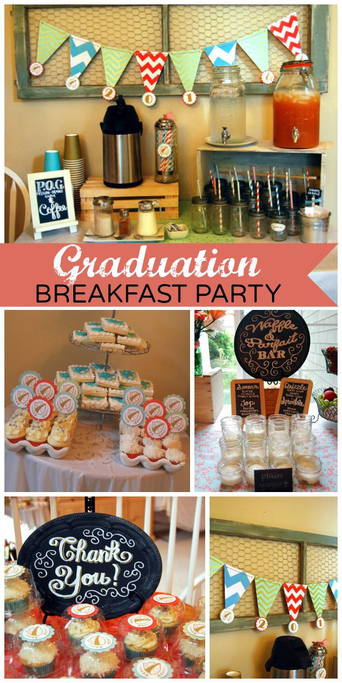 Brunch Graduation Party Ideas
 A delicious breakfast bar is set up for a Modern