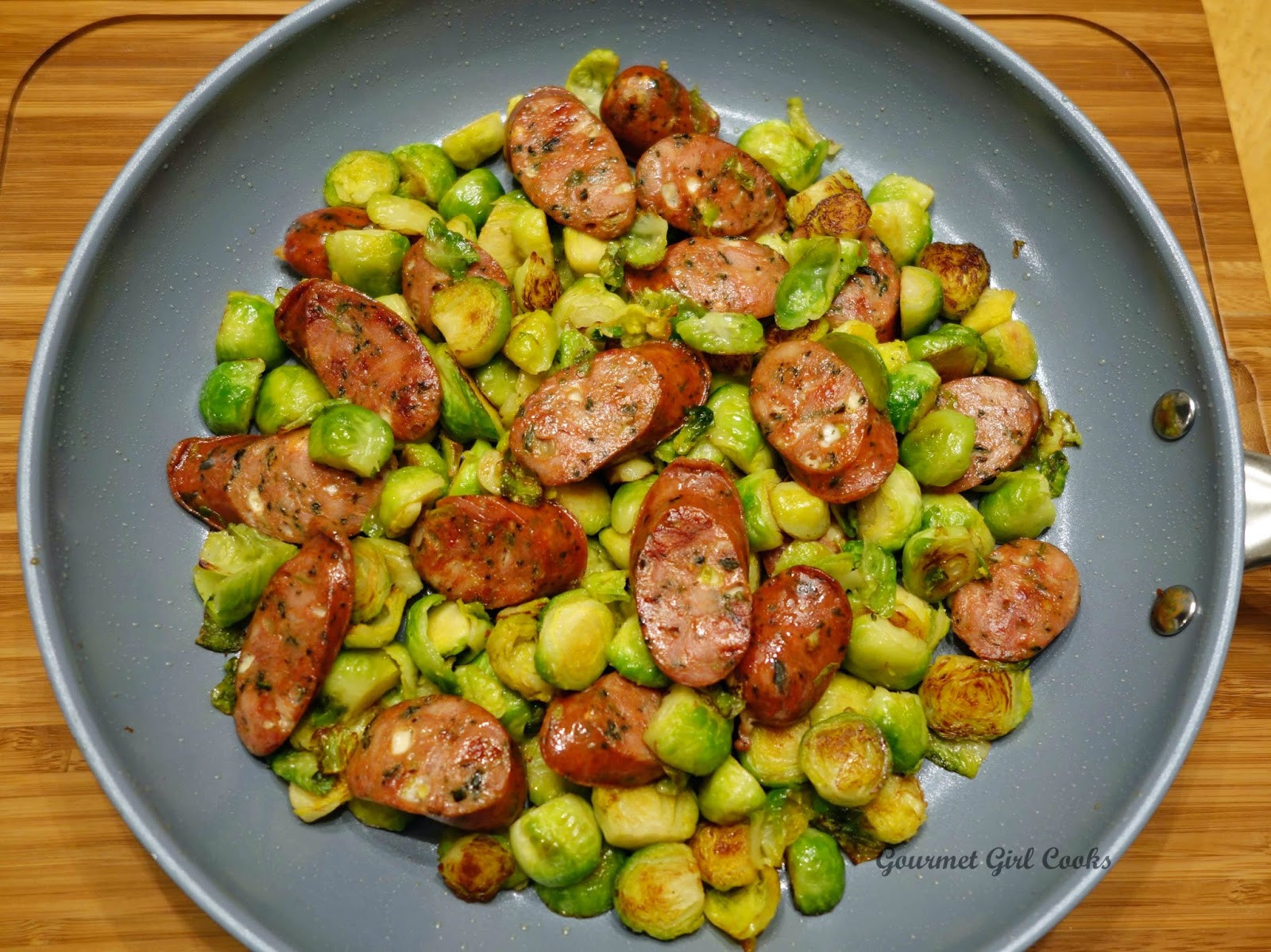 Brunch Side Dishes
 Gourmet Girl Cooks Spicy Sausage & Baby Brussels Sprouts