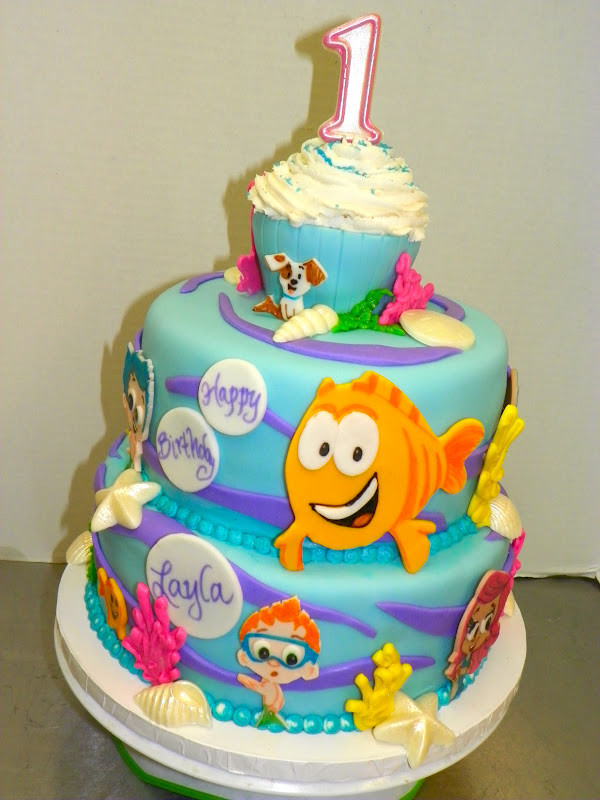Bubble Guppie Birthday Cake
 Plumeria Cake Studio Bubble Guppies First Birthday Cake