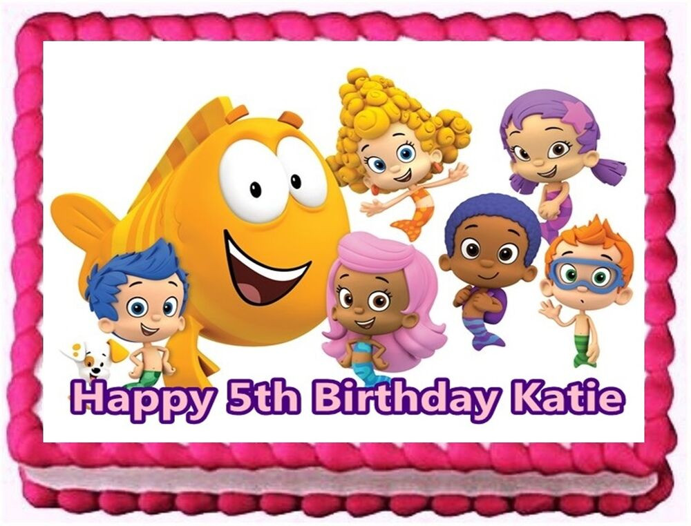 Bubble Guppies Birthday Party Supplies
 BUBBLE GUPPIES EDIBLE CAKE TOPPER BIRTHDAY DECORATIONS