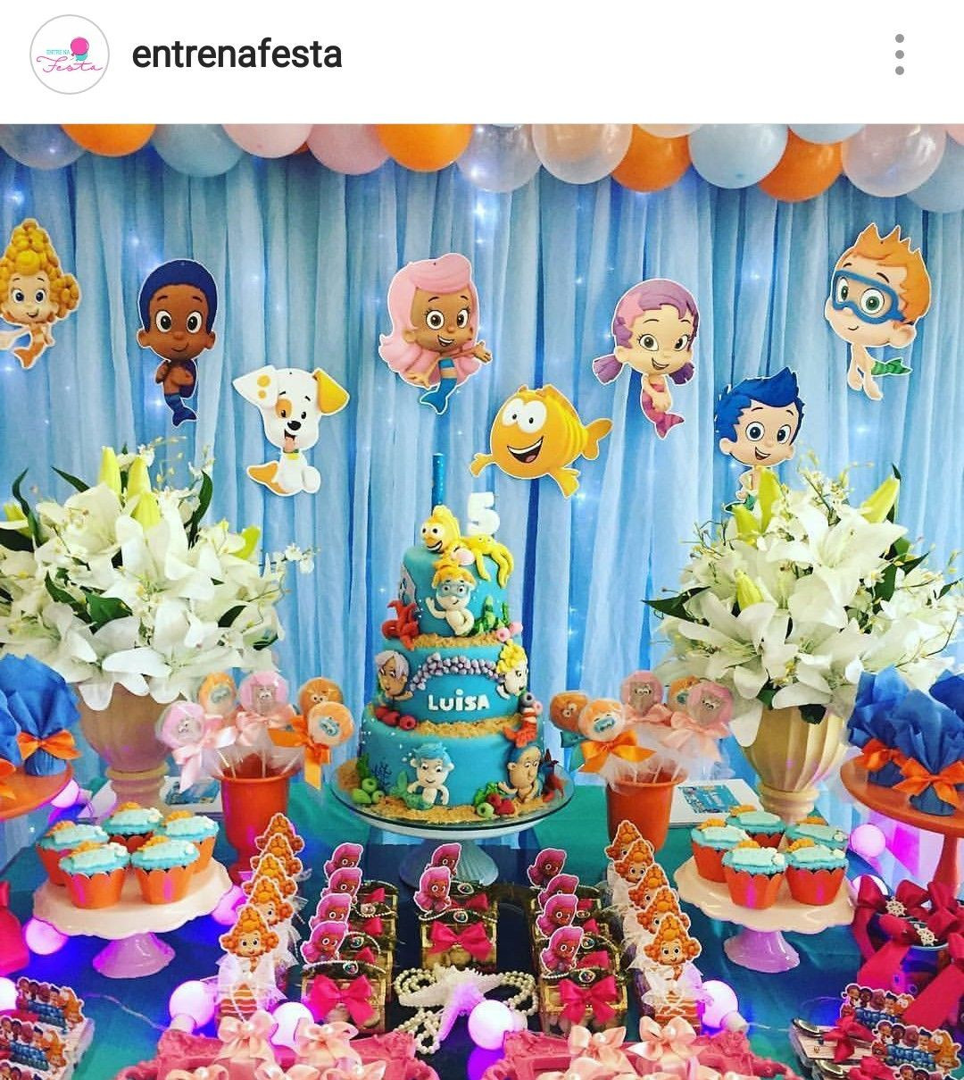 Bubble Guppies Birthday Party Supplies
 Bubble Guppies Birthday Party Dessert Table and Decor
