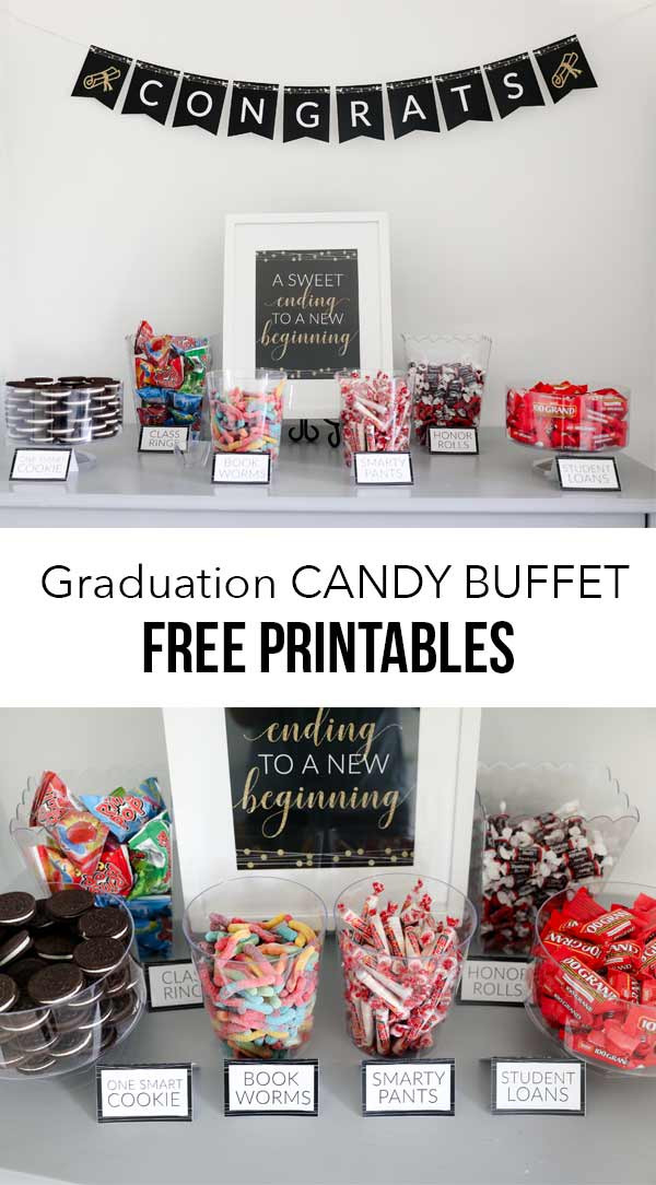 Buffet Ideas For Graduation Party
 Graduation Candy Buffet I Heart Naptime