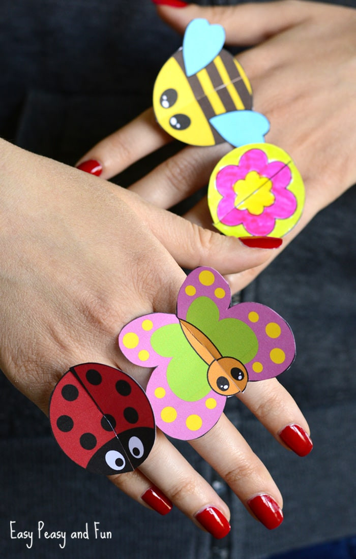 Bug Craft For Kids
 Printable Bug Paper Rings for Kids Craft Template Easy