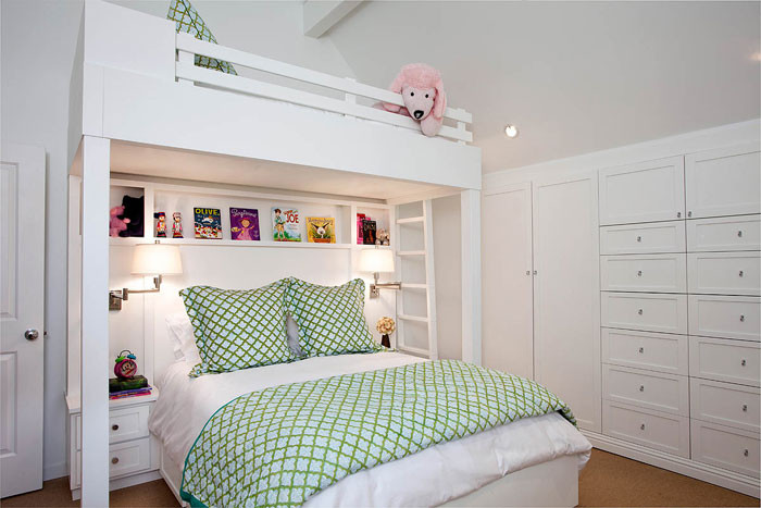 Bunk Bed Girl Bedroom Ideas
 Custom Bunk Beds in Transitional Girls Bedroom