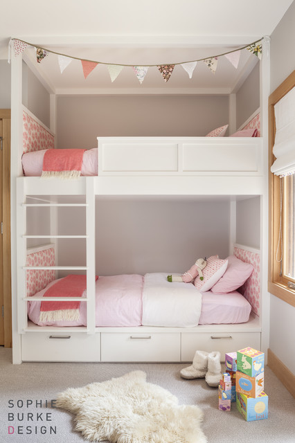 Bunk Bed Girl Bedroom Ideas
 Lacquered Bunk Beds Contemporary girl s room Sophie