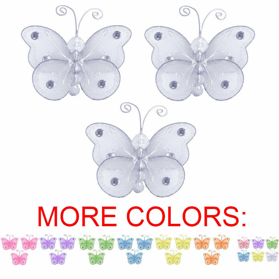 Butterfly Baby Room Wall Decor
 Butterfly Decor Gray Pink Nylon Hanging Baby Room Nursery