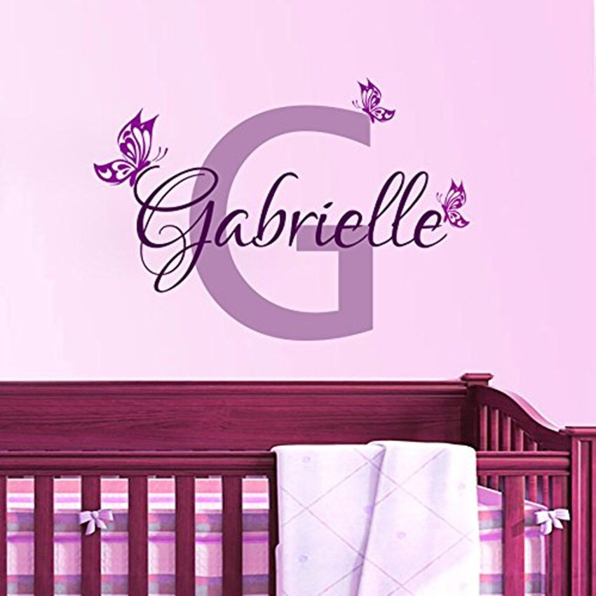 Butterfly Baby Room Wall Decor
 Personalized butterfly Name Vinyl Wall Art decal Home
