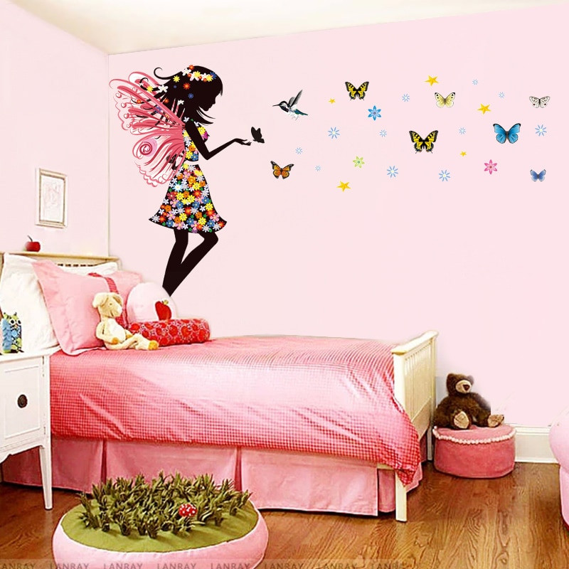 Butterfly Baby Room Wall Decor
 Butterfly Fairy Girls Wall Sticker Nursery Baby Bedroom