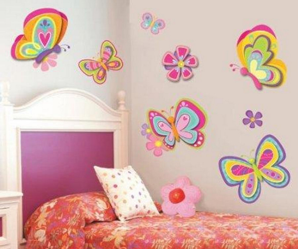 Butterfly Kids Room
 Wall Decor Ideas Princess Wall Decals interior design
