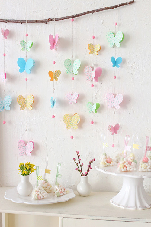 Butterfly Party Decorations DIY
 Party Decoration Ideas motleydays DIY Paper Butterfly