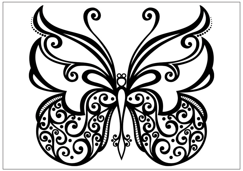 Butterfly Printable Coloring Pages
 Printable Fun Butterfly Coloring Pages for Kids