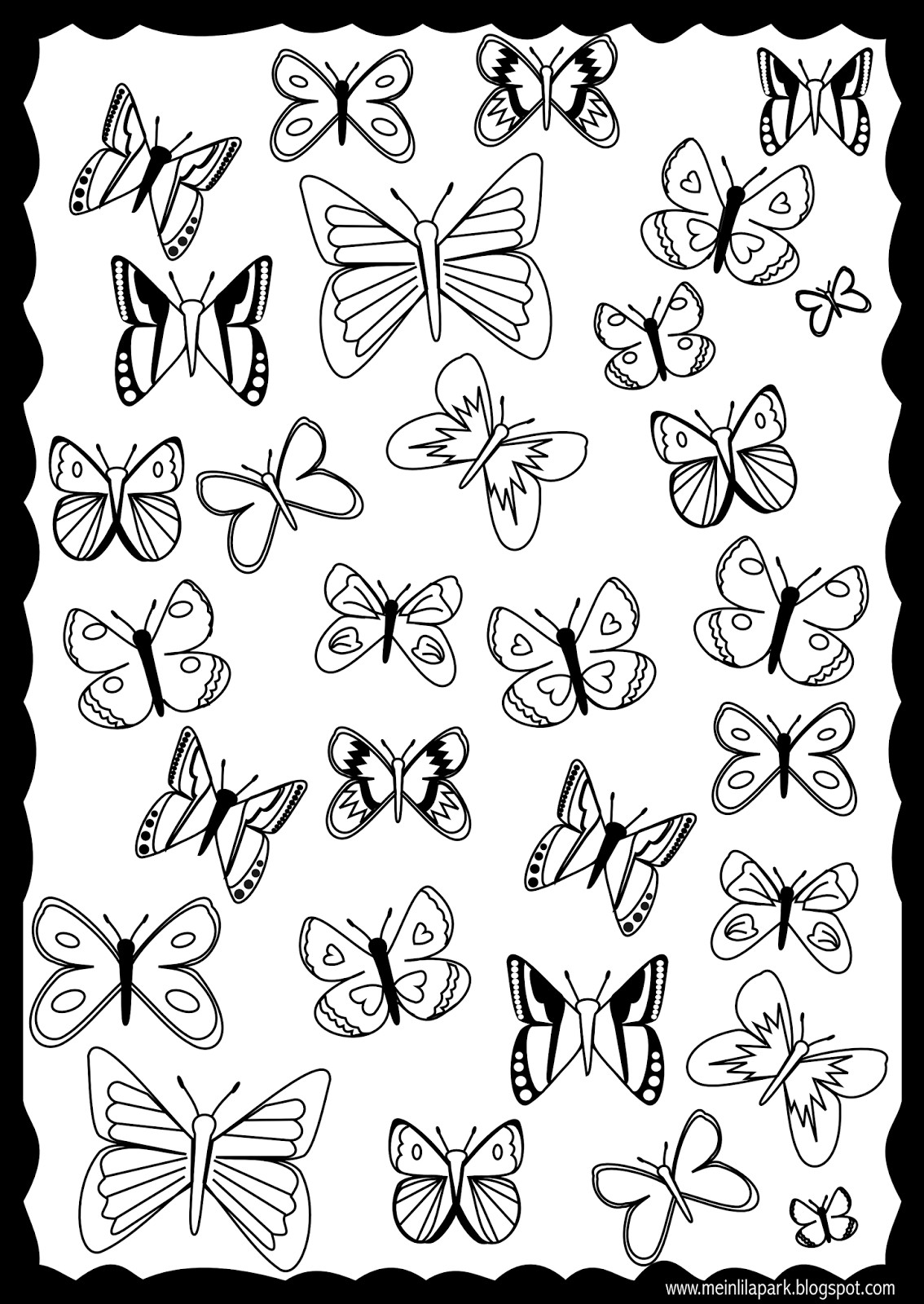 Butterfly Printable Coloring Pages
 Free printable butterfly coloring page ausdruckbare