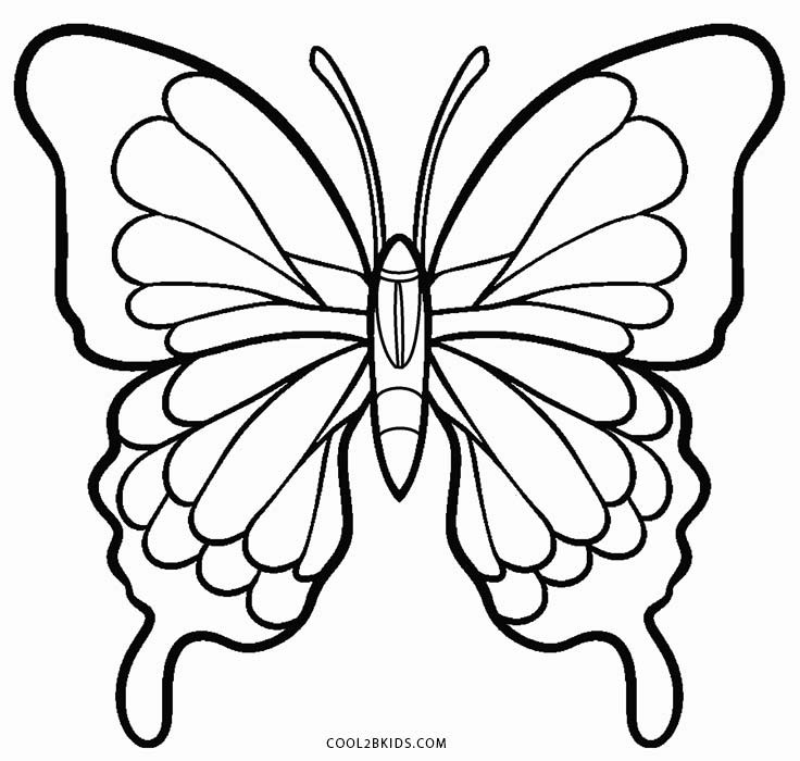 Butterfly Printable Coloring Pages
 Printable Butterfly Coloring Pages For Kids