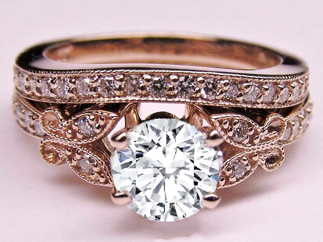 Butterfly Wedding Rings
 Engagement Ring Diamond Butterfly Vintage Engagement Ring