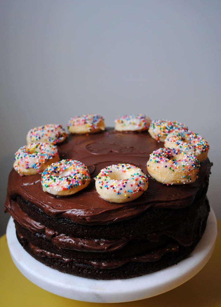 Cake Birthday
 Mini Donut Birthday Cake DomestikatedLife