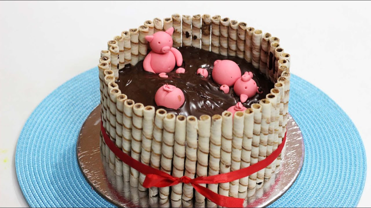 Cake Decorating Ideas For Kids
 Pigs in Mud Cake Cake Idea for Kids Party by