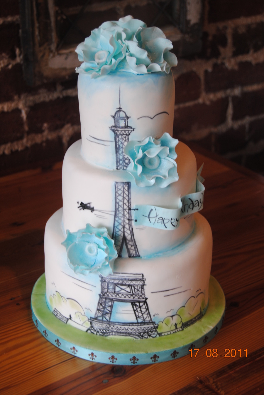 Cakes For Birthday
 Paris Birthday Cake CakeCentral