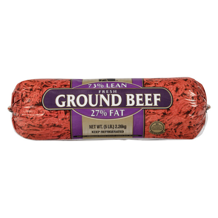 Calories In Pound Of Ground Beef
 Fresh 73 27 Fine Ground Beef 8 5 Lb Chubs