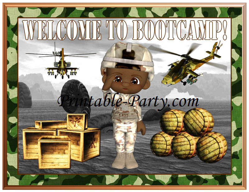 Camo Birthday Decorations
 Printable Camouflage Party Supplies