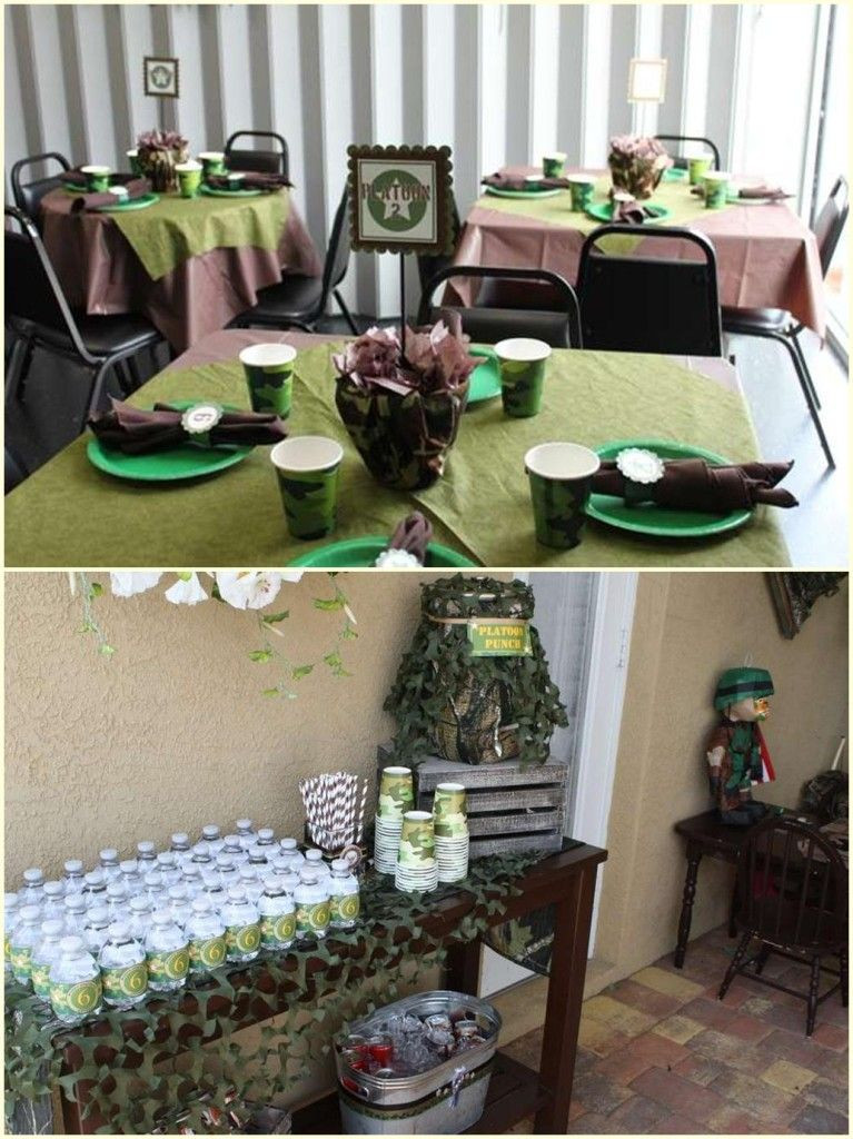 Camo Birthday Decorations
 Camo Party Table Ideas