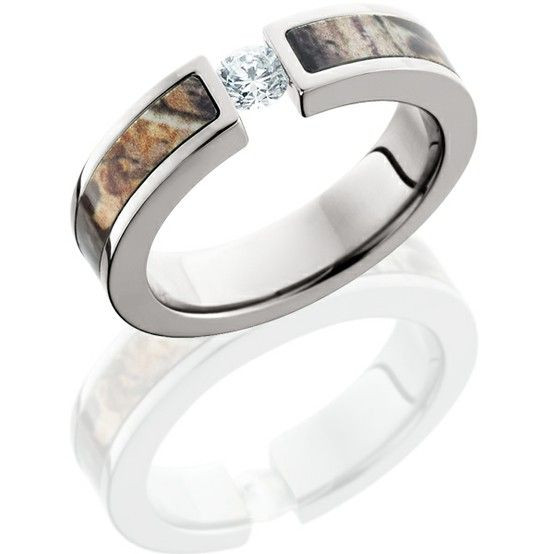 Camo Diamond Engagement Rings For Her
 I want this