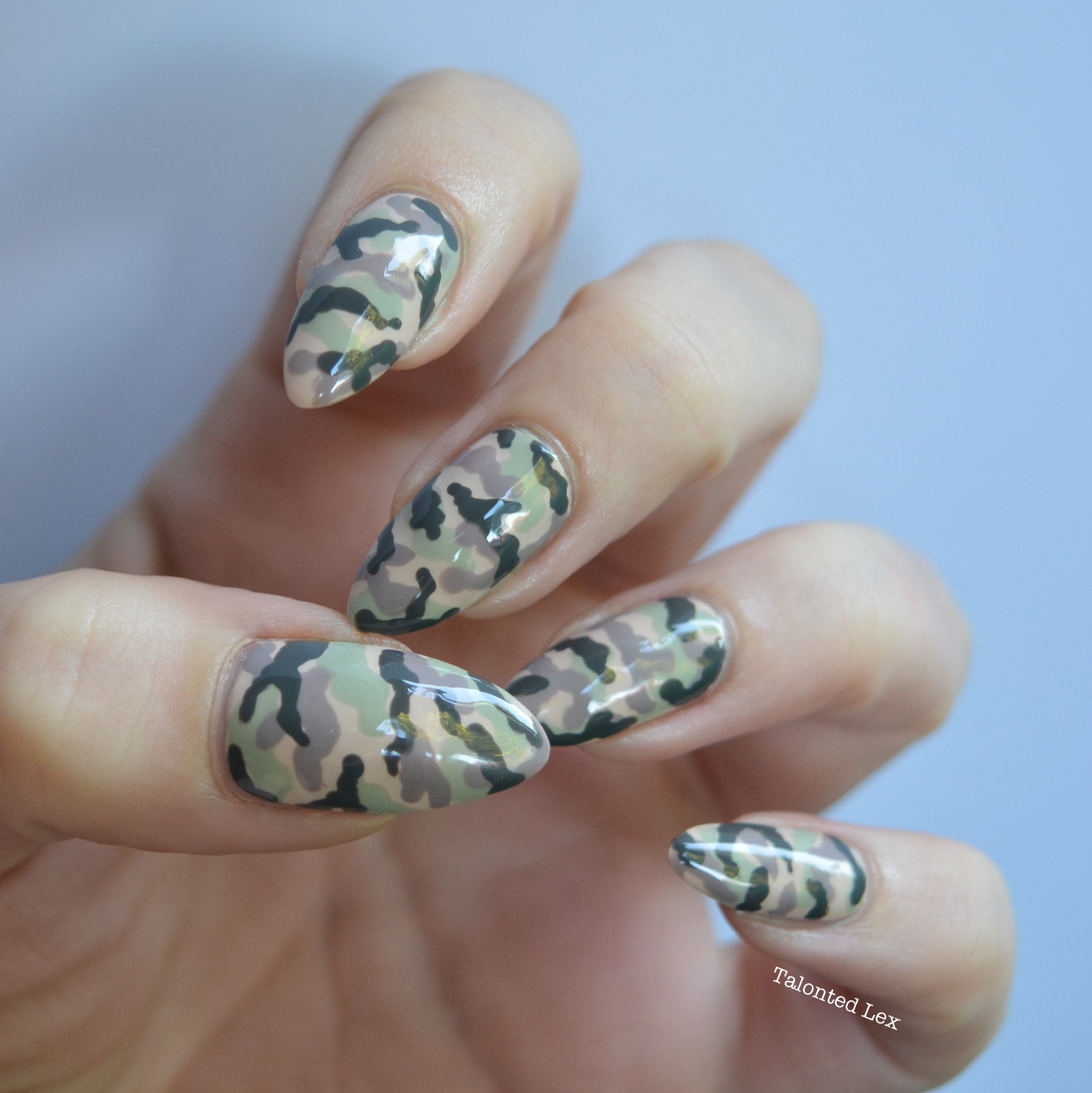 Camo Nail Designs
 Mani Monday Camouflage nail art talonted lex