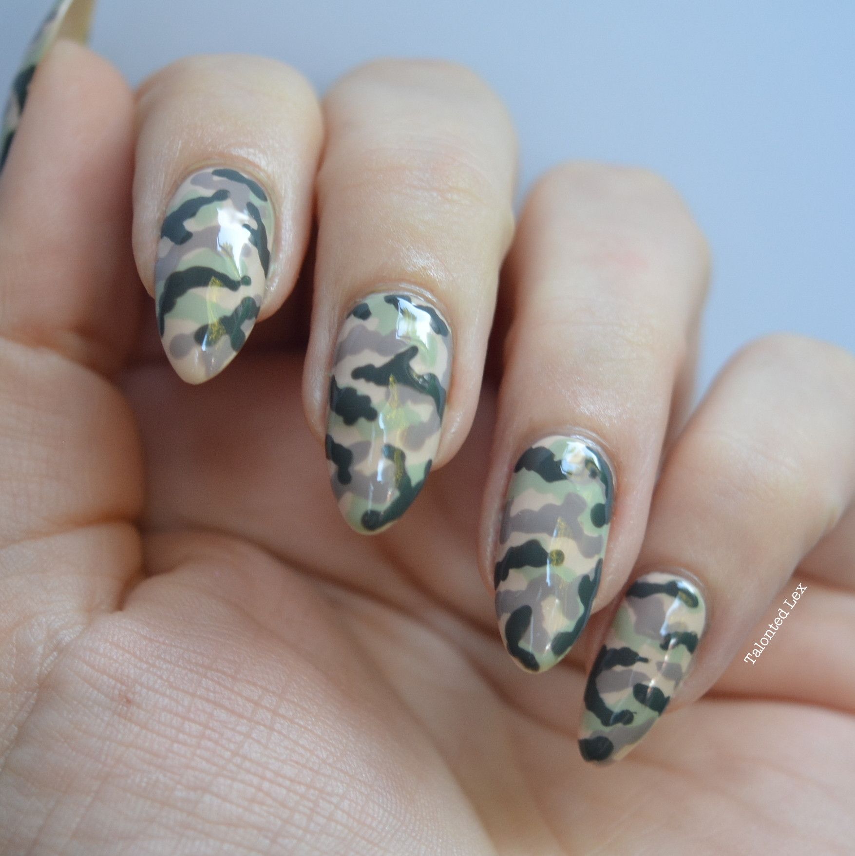 Camo Nail Designs
 Mani Monday Camouflage nail art talonted lex