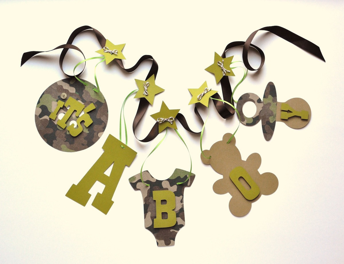 Camouflage Baby Shower Decorating Ideas
 Camo baby shower decorations It s a boy banner by