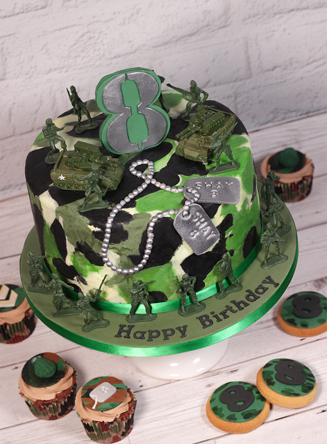 Camouflage Birthday Cakes
 Camouflage Army Cake Cakey Goodness