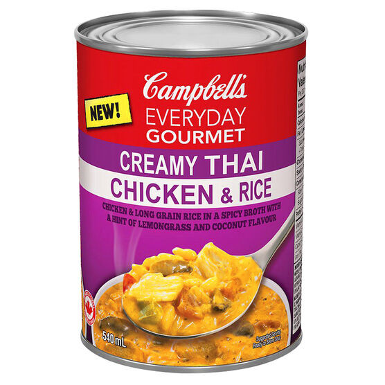 Campbells Soup Chicken And Rice
 Campbell s Everyday Gourmet Soup Creamy Thai Chicken