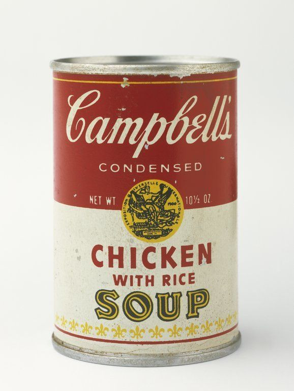 Campbells Soup Chicken And Rice
 Campbell s Soup Can Chicken with Rice Soup Andy Warhol