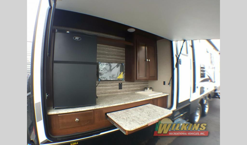 Camper With Outdoor Kitchen
 Bunkhouse Travel Trailer RVs Affordable Family Friendly
