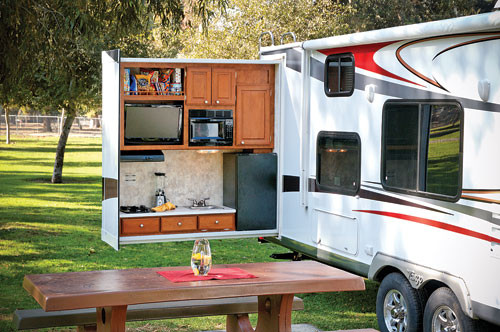 Camper With Outdoor Kitchen
 Take it Outside with an Outdoor Kitchen