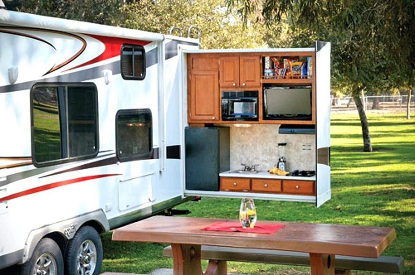 Camper With Outdoor Kitchen
 33 fortable RV Camper Outdoor Kitchen Ideas For Cozy