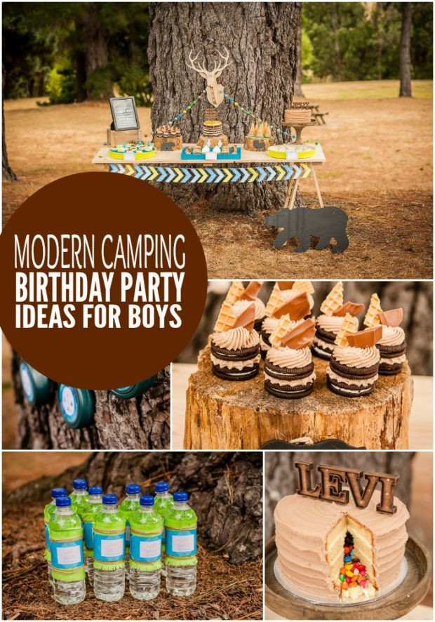 Camping Birthday Party Games
 Boy s Modern Camping Birthday Party