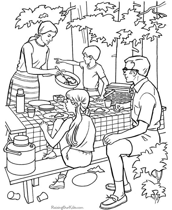 Camping Coloring Pages For Kids
 Camping coloring pages
