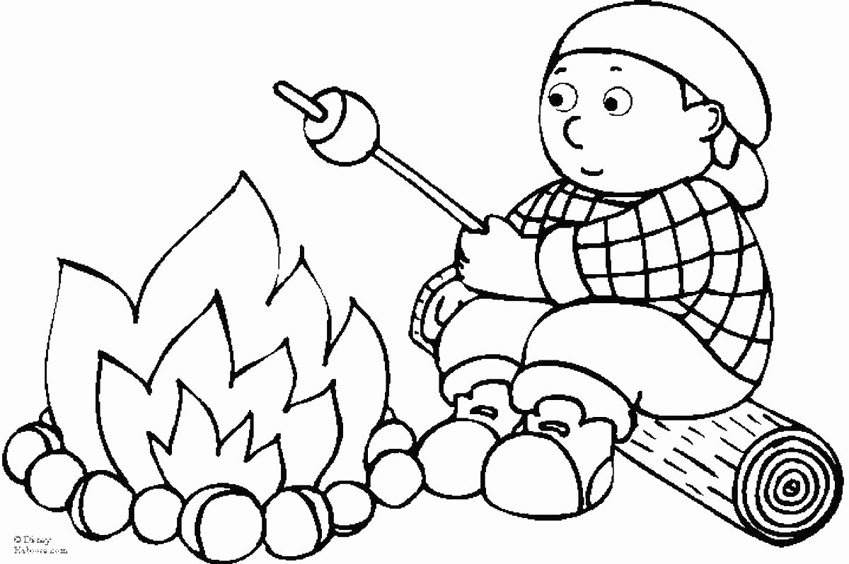 Camping Coloring Pages For Kids
 Camping Coloring Pages
