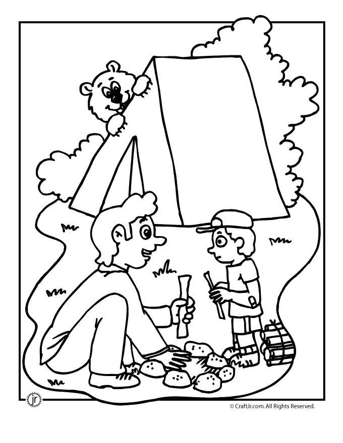 Camping Coloring Pages For Kids
 Camp Activities Camping Coloring Pages