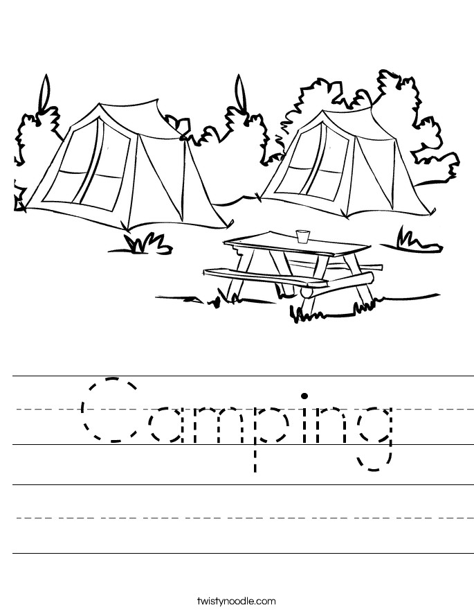 Camping Coloring Pages For Kids
 8 Free Kids Printables To Take Camping diy Thought